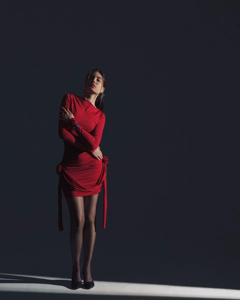 Pleated Day Dress