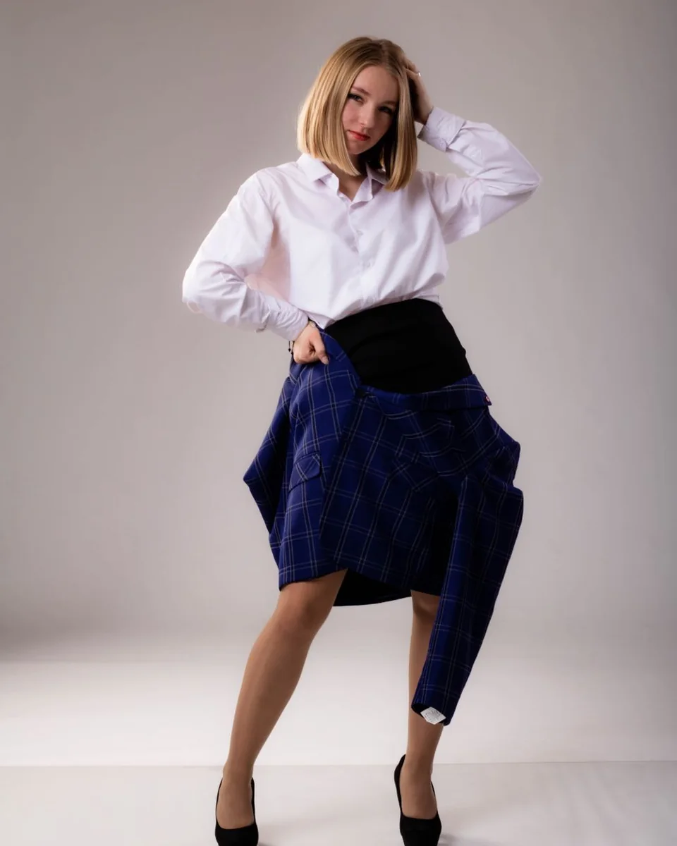Satin Column Skirt