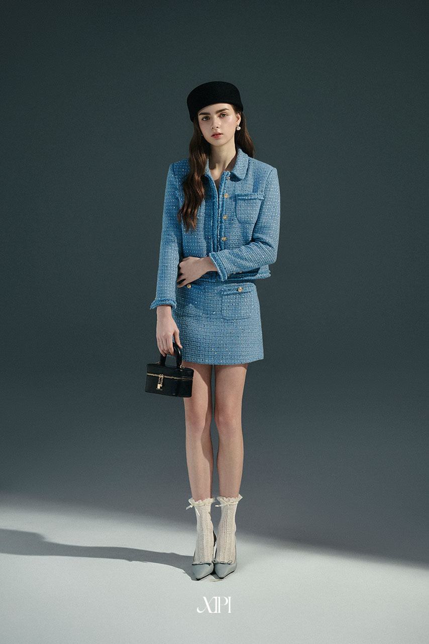 Tychee Coat - Áo Tweed Xanh Kim Sa alternate