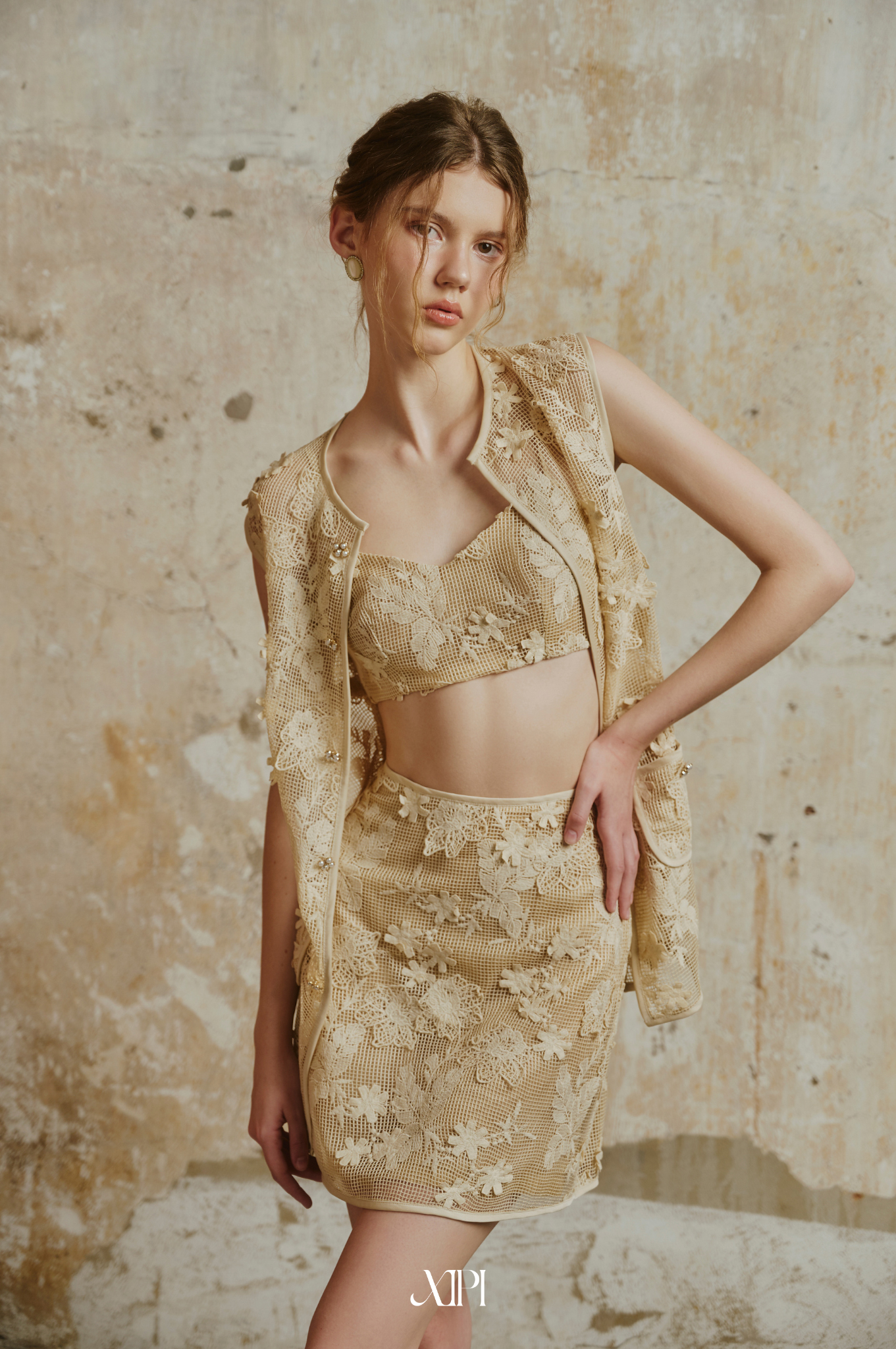Tiffany Skirt - Chân Váy Ren Kem alternate