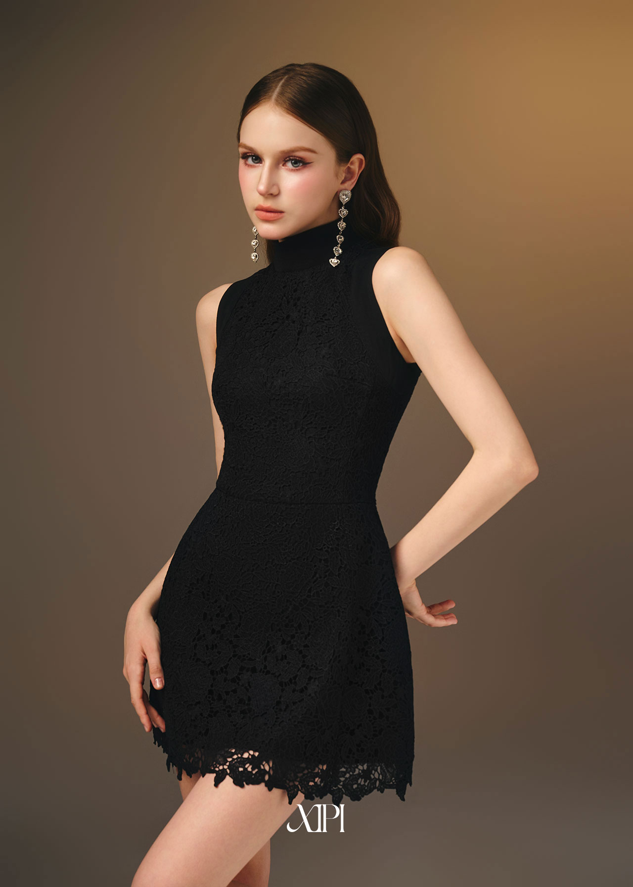 Lovisa Black Dress - Đầm Yếm Ren Đen