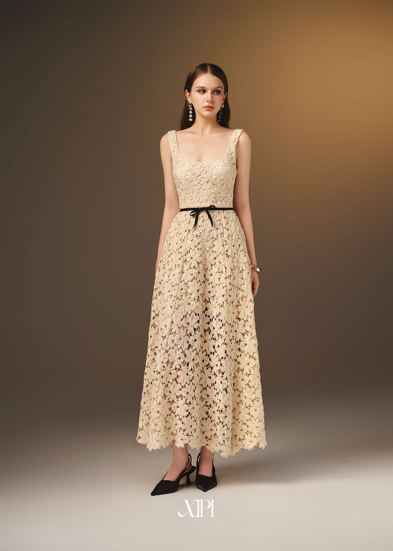 Ambrose Dress - Đầm Ren Kem Cổ U Kèm Dây Nơ alternate