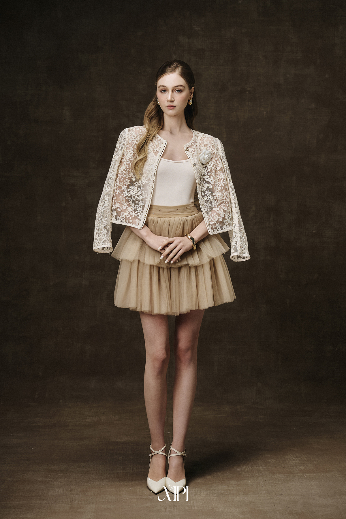 Rosalie Lace Jacket - Áo khoác ren đính hoa kèm áo dây