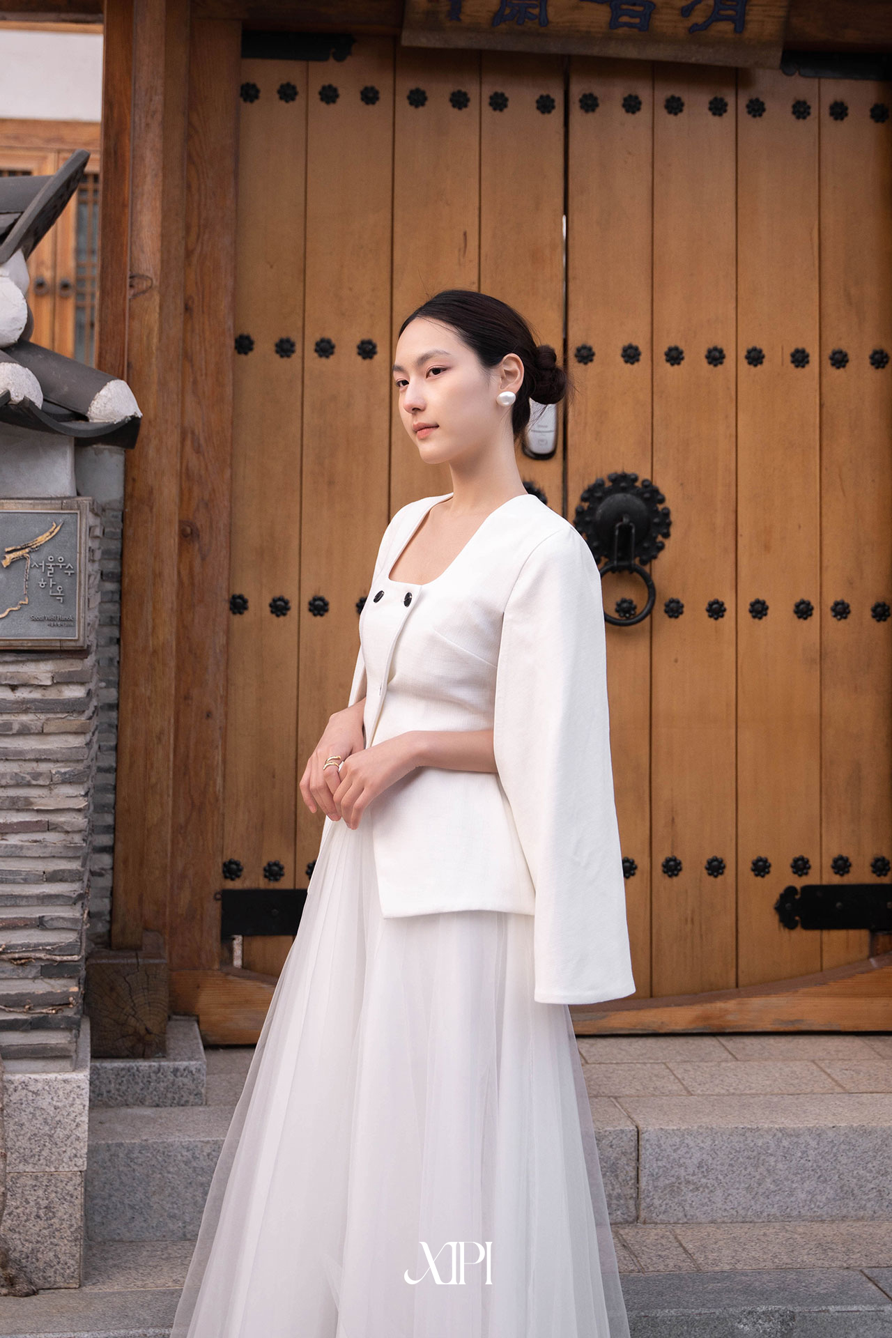 Blythe Skirt - Chân Váy Lưới Trắng Dài