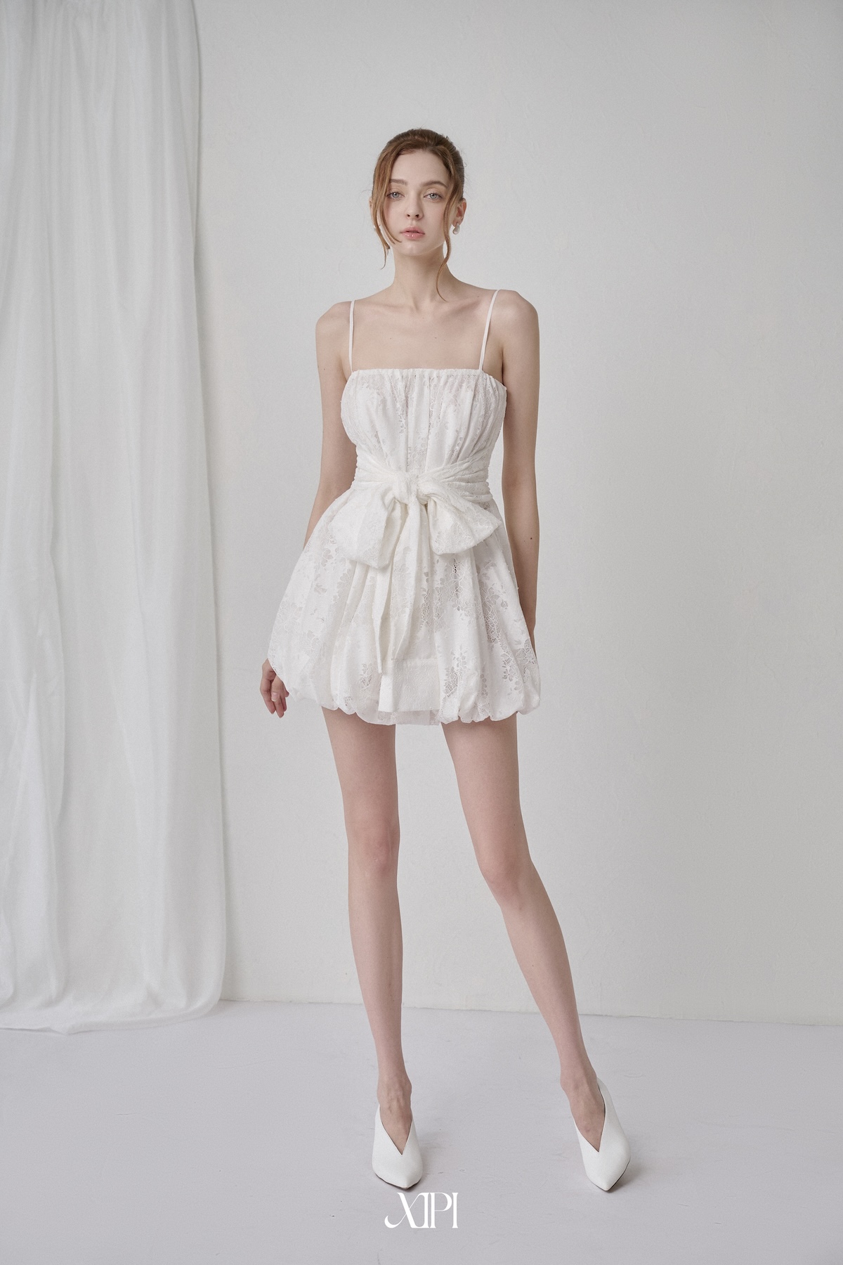 Mon Cheri Dress - Đầm Ren Nhún Bí Thắt Nơ Eo alternate