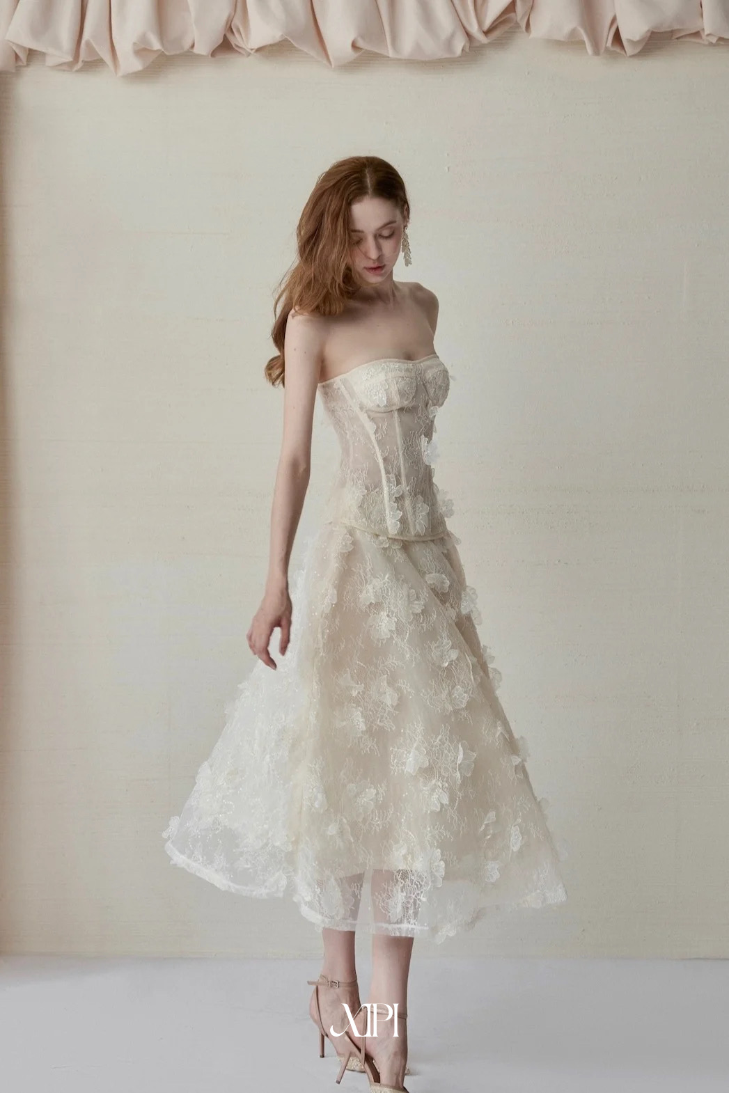 Ivory Bloom Skirt - Chân Váy Ren Hoa 3d