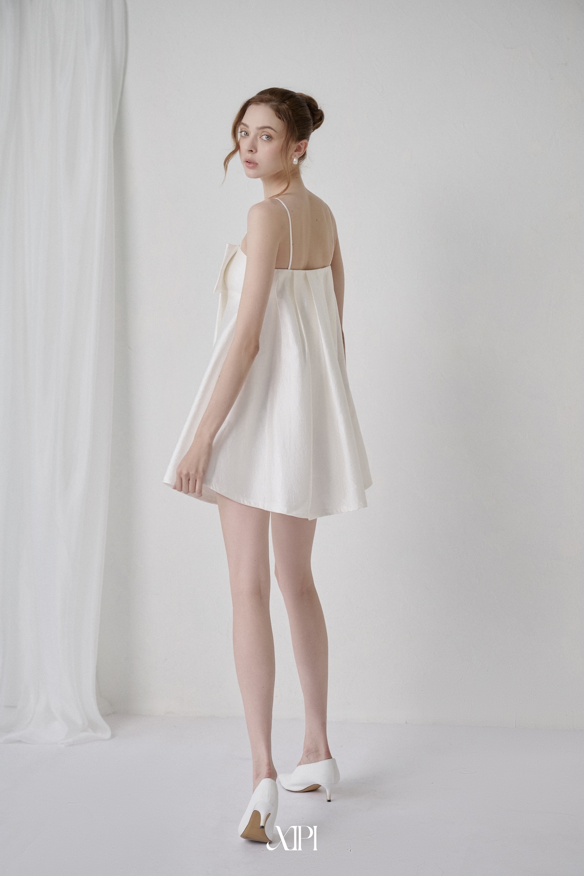 Cloudlet Dress - Đầm Babydoll Nơ Ngực Trắng