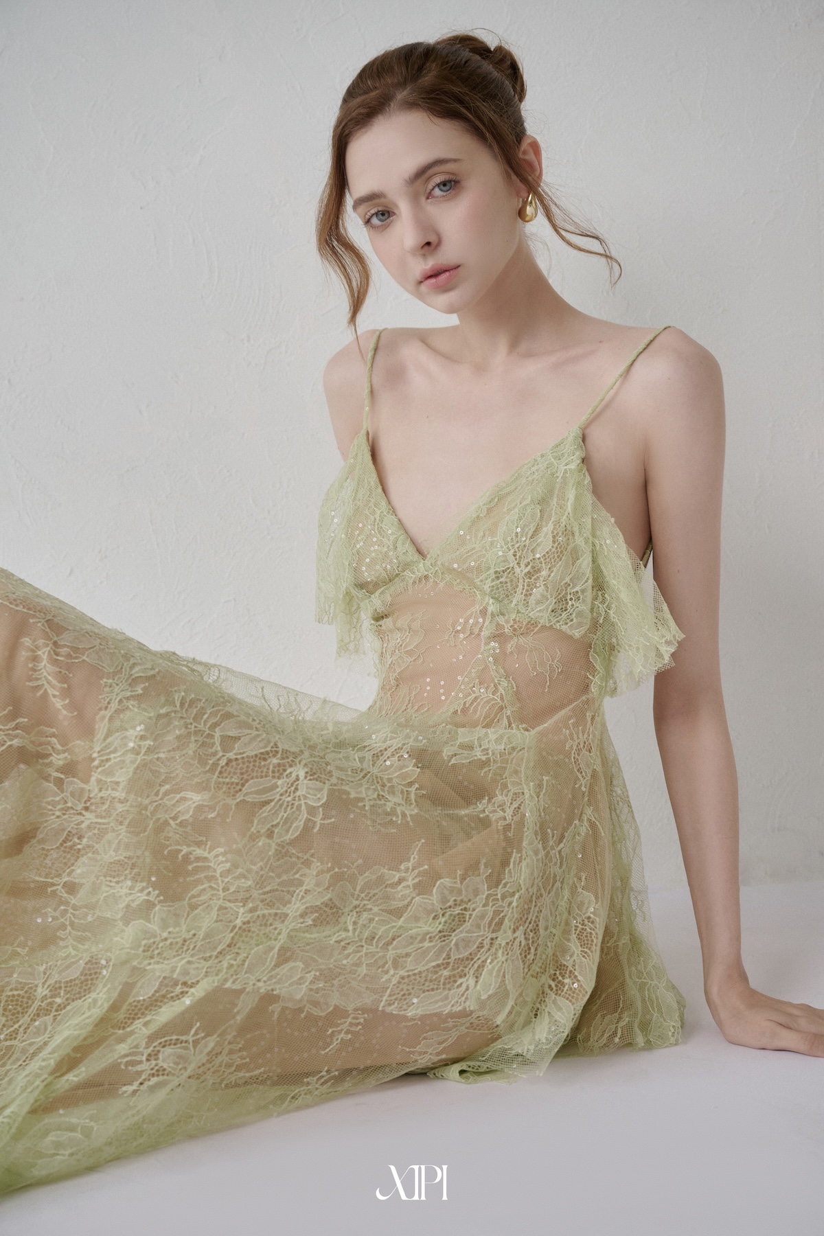 Elven Lace Skirt - Chân Váy Ren Xanh Tùng Rã